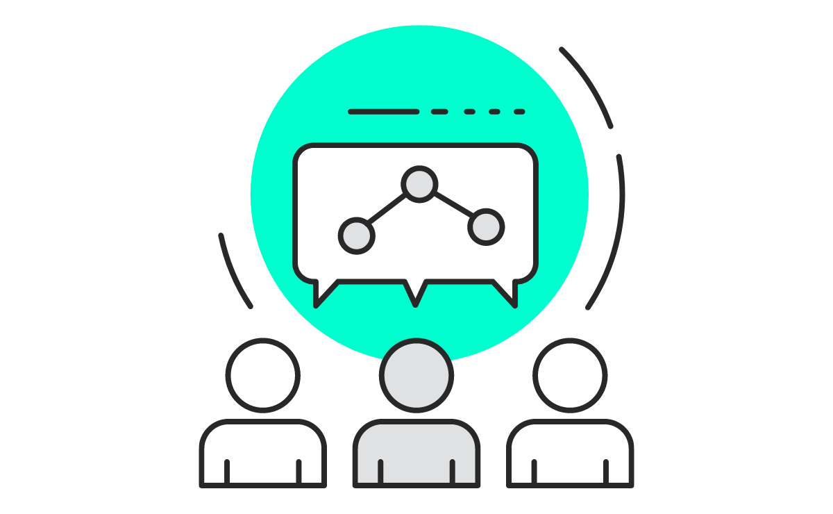 ikona - grupa osób przed ekranem